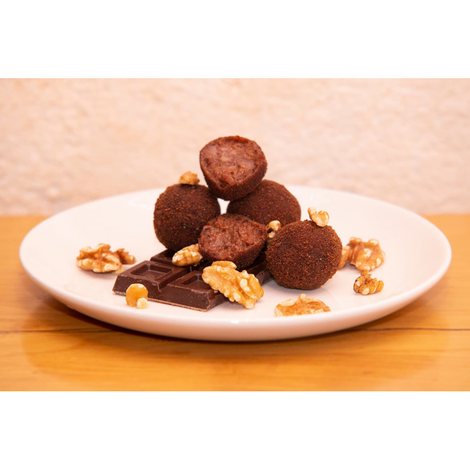 Croqueta de Chocolate Negro con Nueces