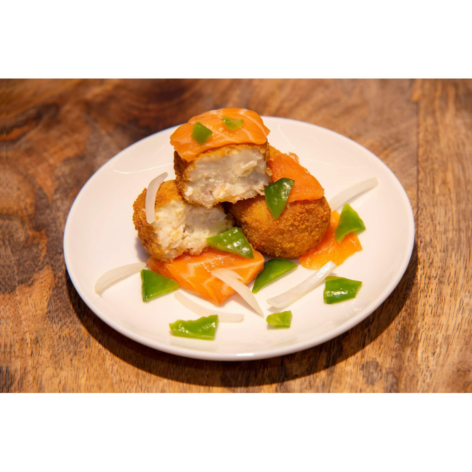 Croqueta de Salmón Ahumado con Puerros